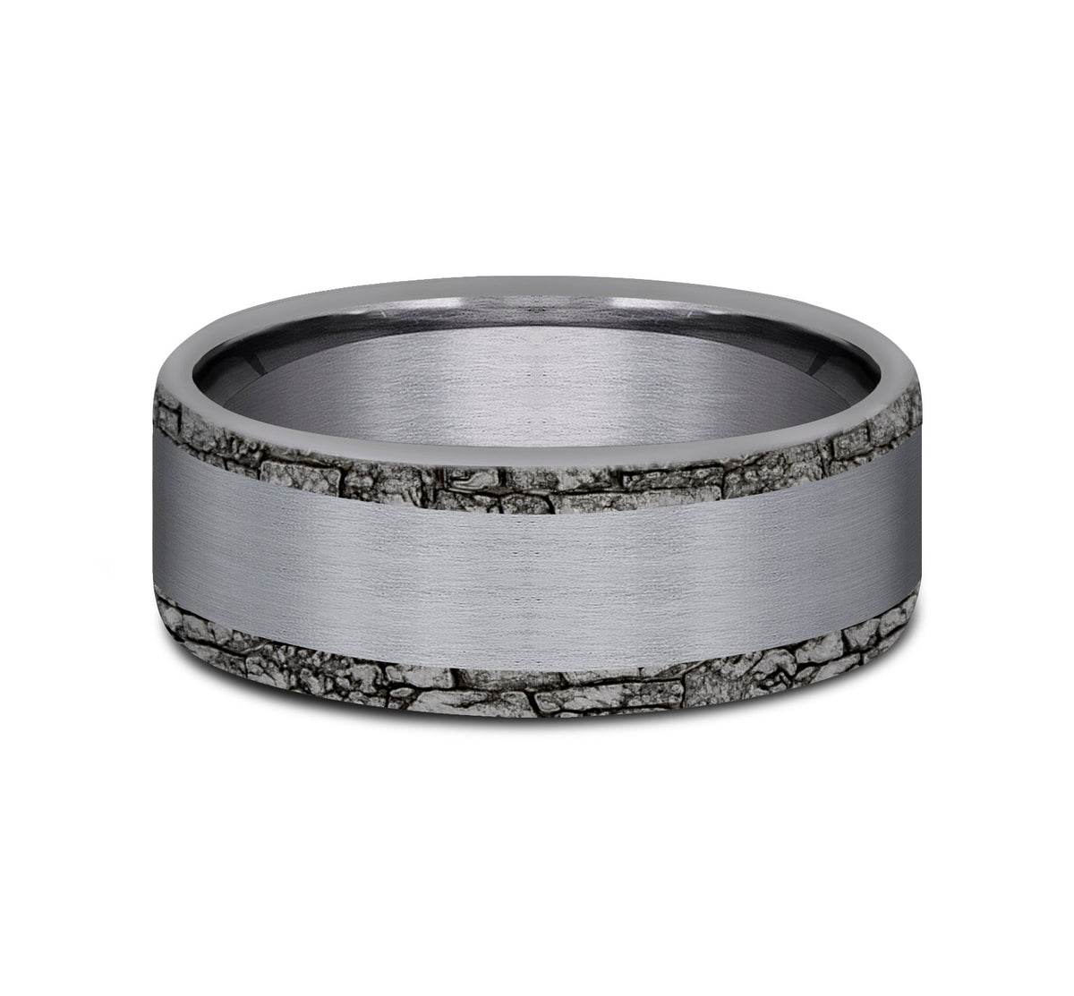 THE HADRIAN 7mm Tantalum Grey Benchmark men's wedding band