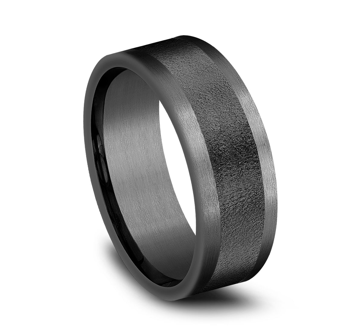 THE ADMIRAL 8mm Tantalum Dark Benchmark men's wedding band