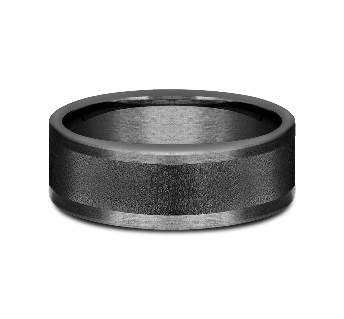 THE ADMIRAL 8mm Tantalum Dark Benchmark men's wedding band