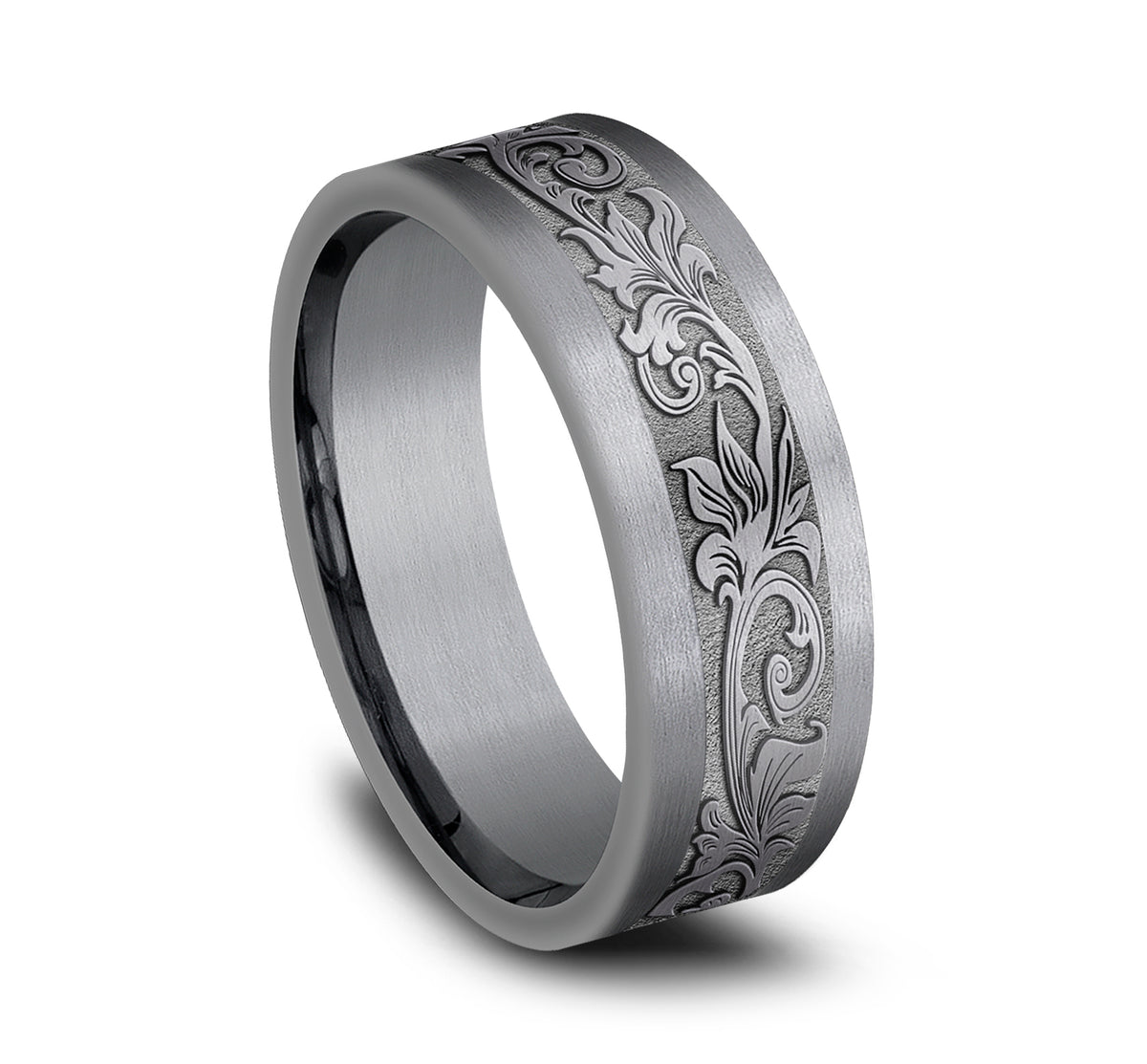 THE ROYAL 7mm Tantalum Grey Benchmark men's wedding band