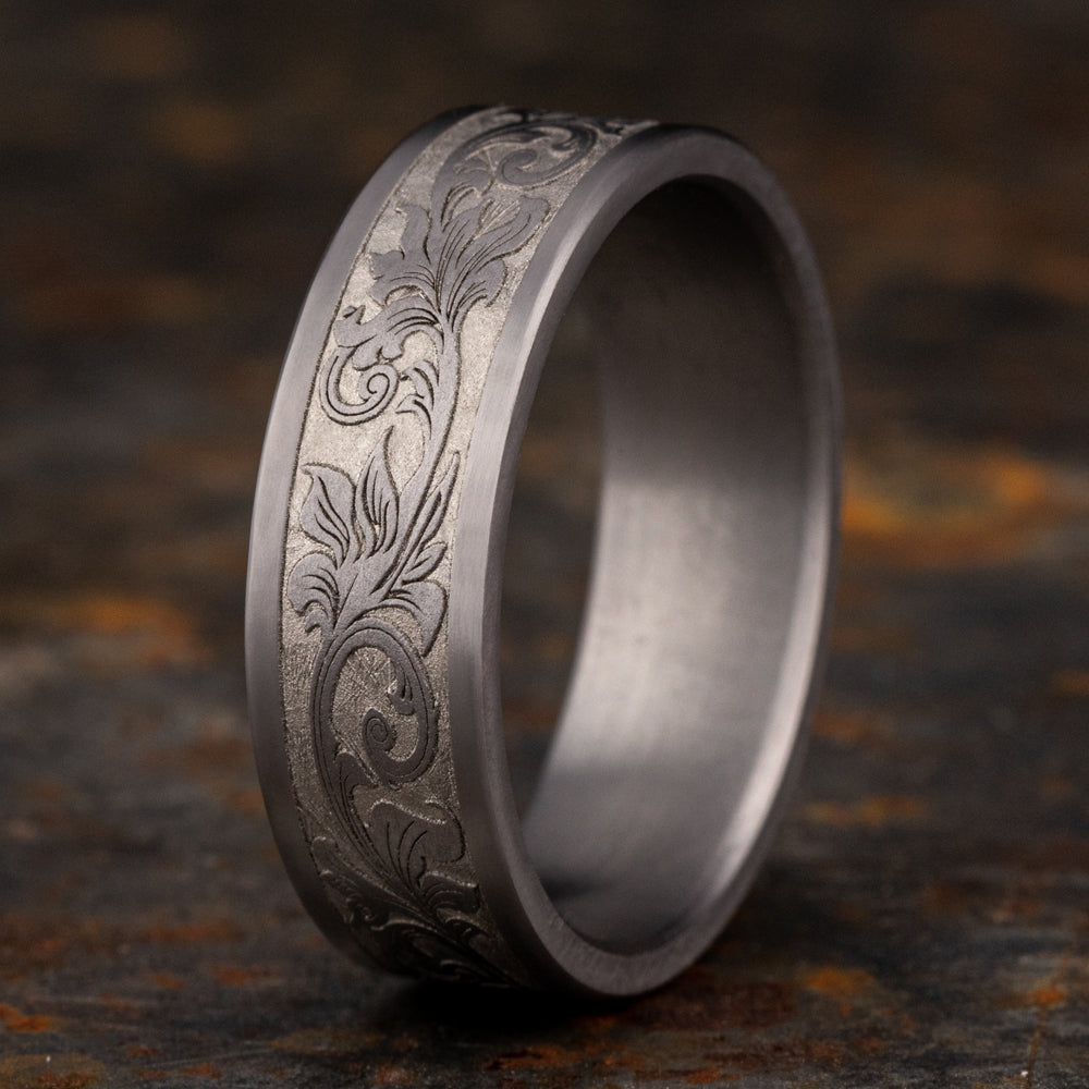 THE ROYAL 7mm Tantalum Grey Benchmark men's wedding band