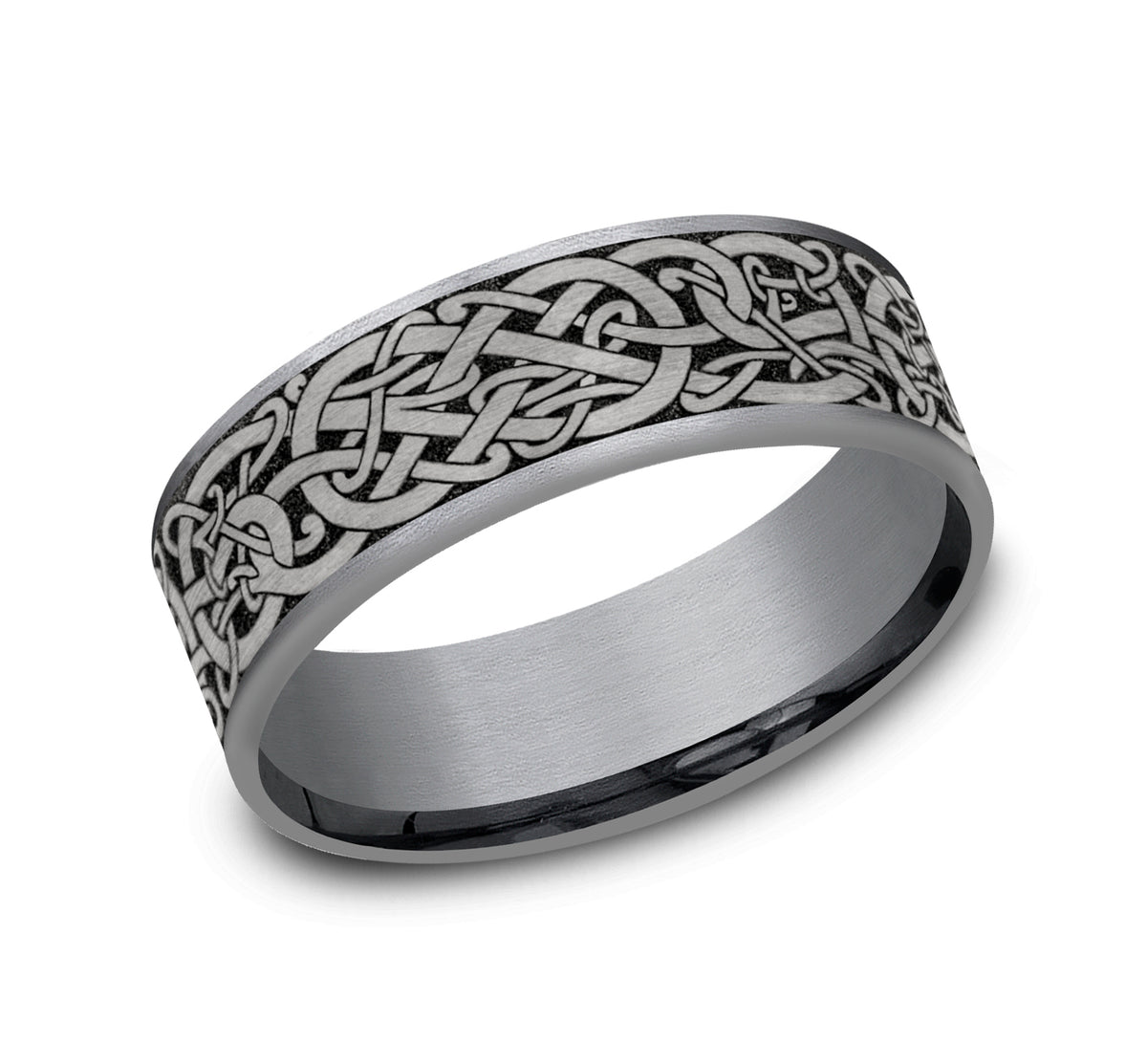 THE BERGEN 7.5mm Tantalum Grey/Grey-Black Titanium Benchmark men's wedding band