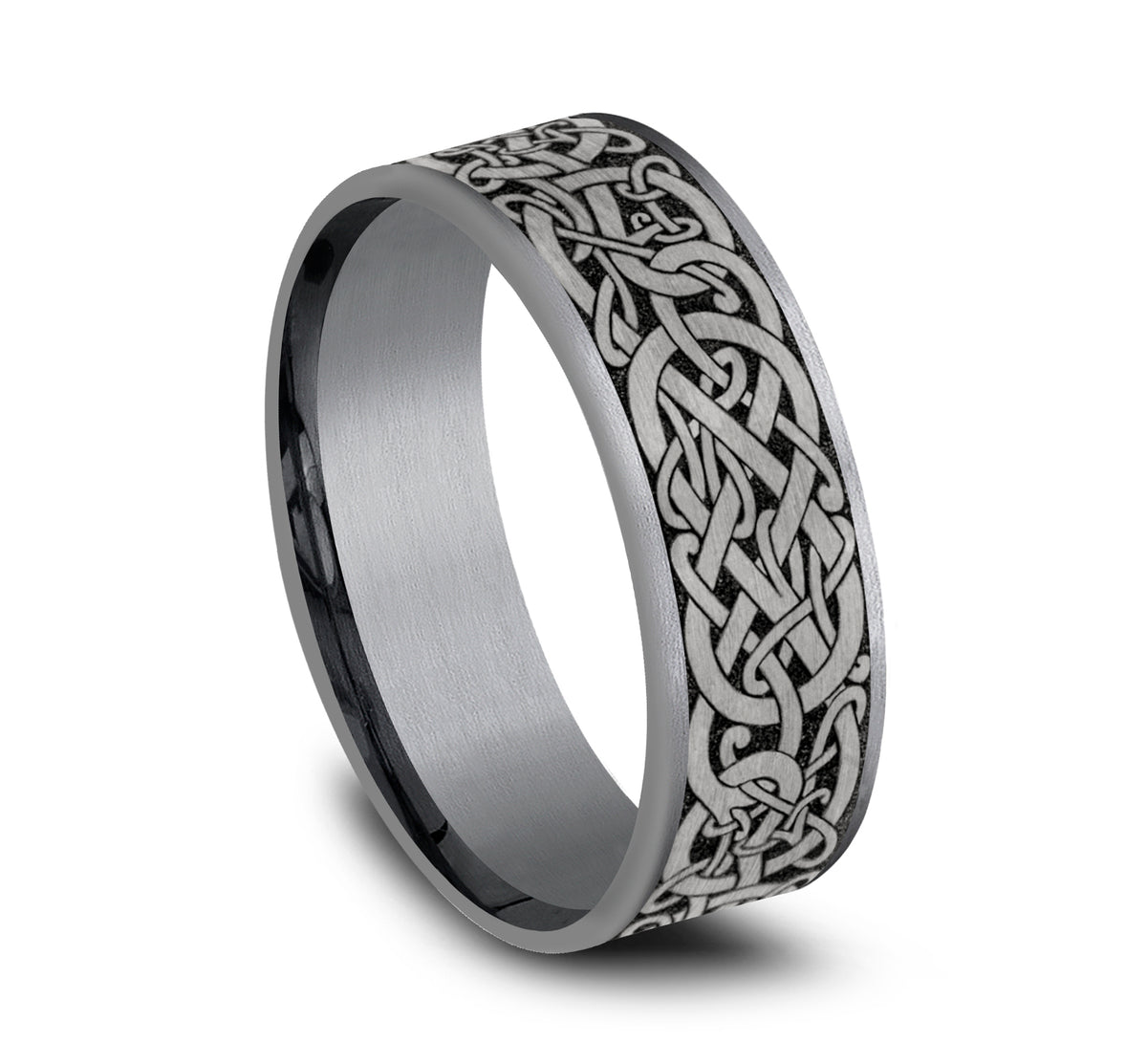 THE BERGEN 7.5mm Tantalum Grey/Grey-Black Titanium Benchmark men's wedding band
