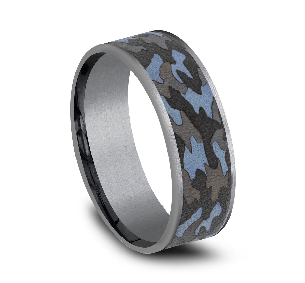 THE PATRIOT 7.5mm Tantalum Grey/Dark Benchmark men's wedding band
