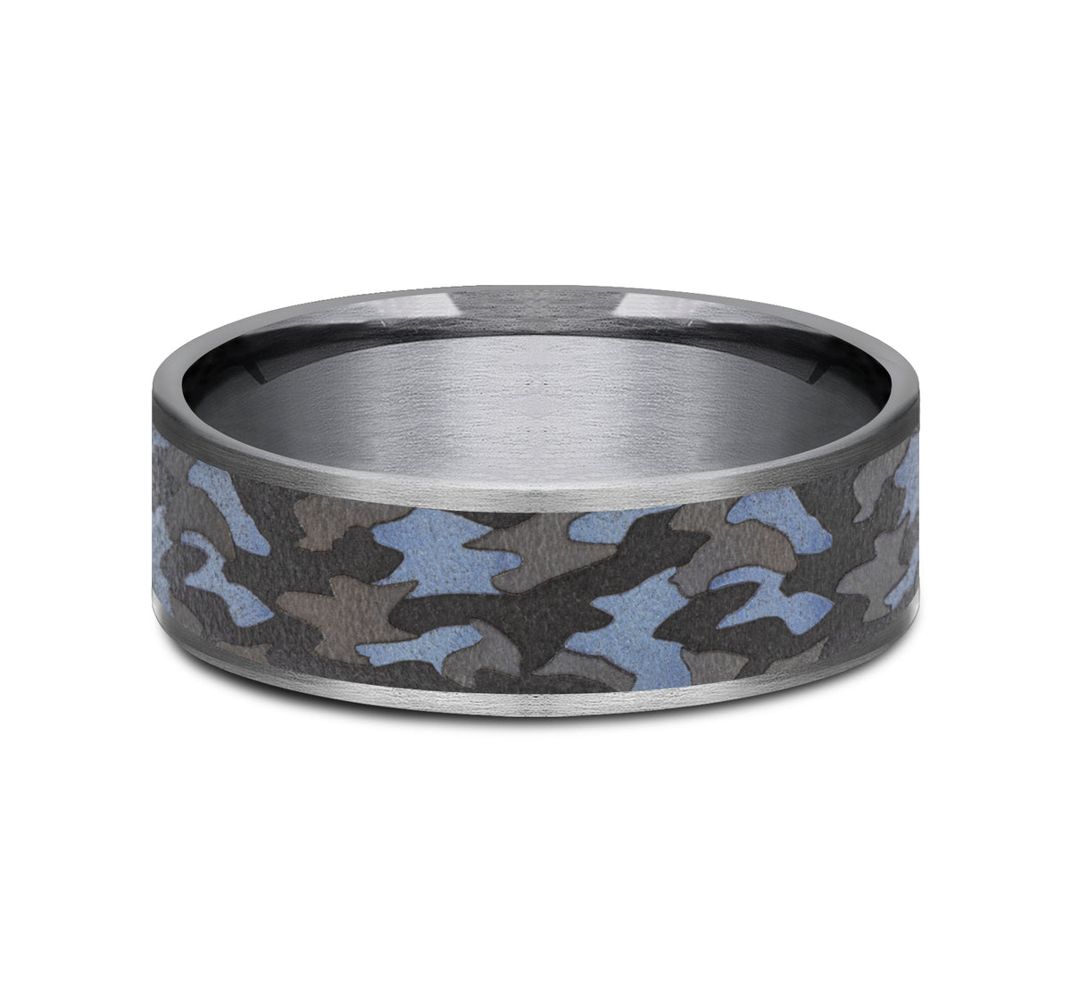 THE PATRIOT 7.5mm Tantalum Grey/Dark Benchmark men's wedding band