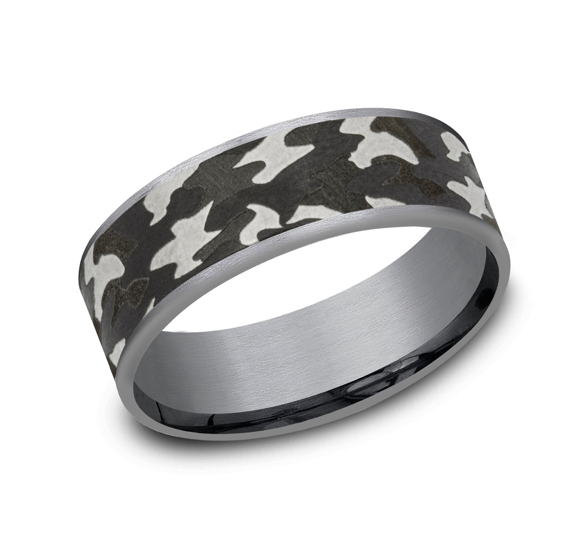 THE REBEL 7.5mm Tantalum Grey/Dark Benchmark men's wedding band