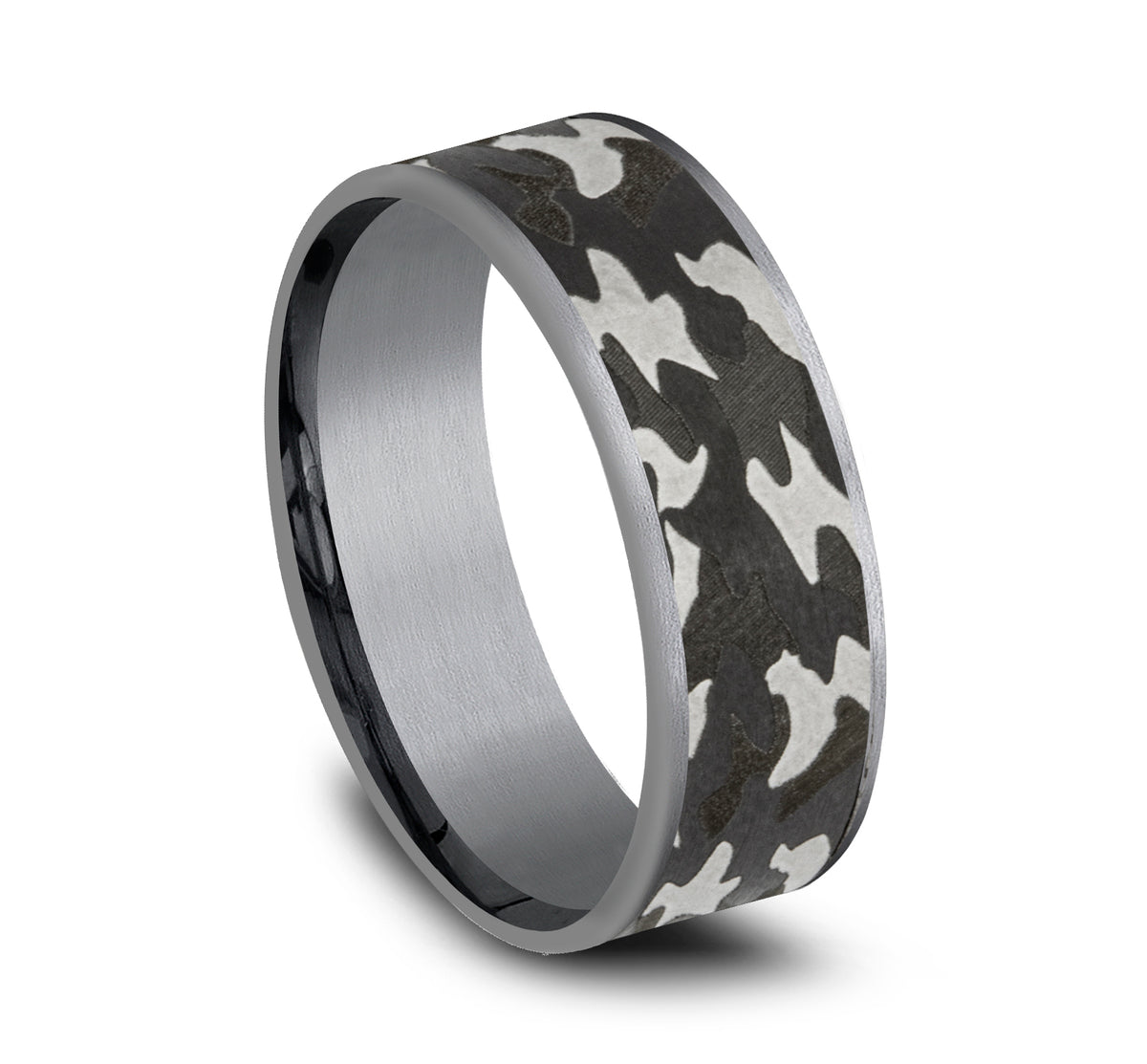 THE REBEL 7.5mm Tantalum Grey/Dark Benchmark men's wedding band