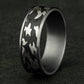 THE REBEL 7.5mm Tantalum Grey/Dark Benchmark men's wedding band
