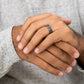 THE REBEL 7.5mm Tantalum Grey/Dark Benchmark men's wedding band