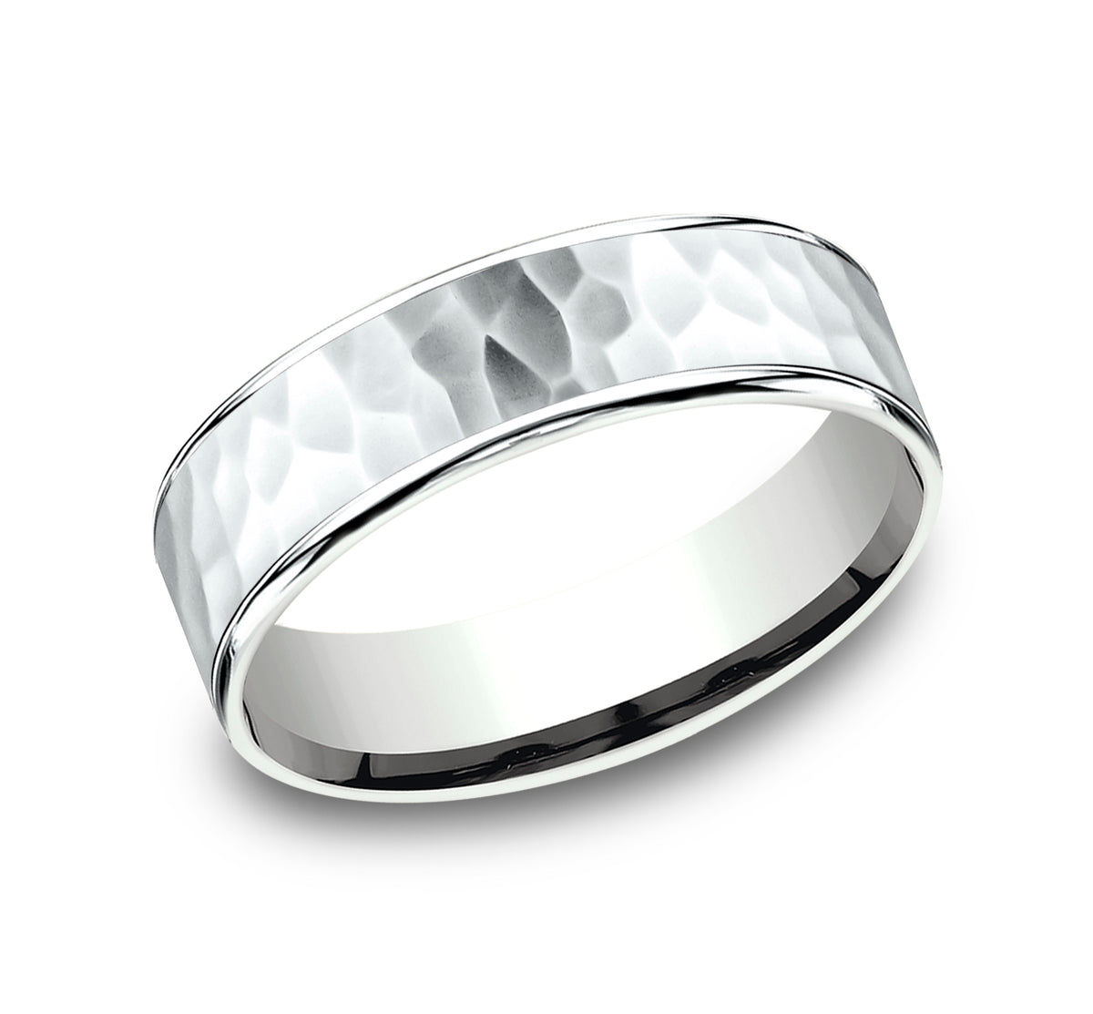THE SLATER 6.5mm 14K White Benchmark men's wedding band