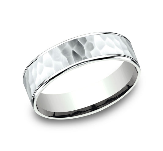 THE SLATER 6.5mm 14K White Benchmark men's wedding band