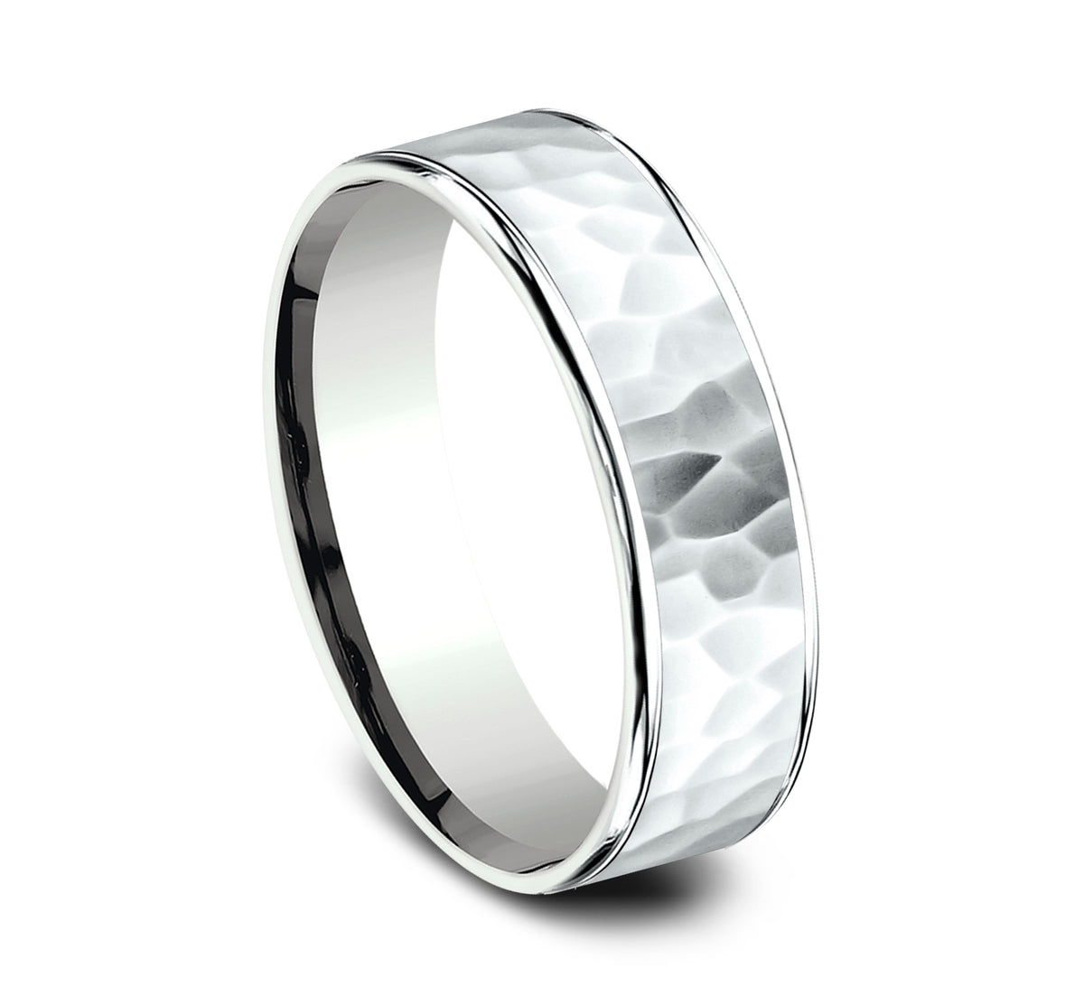 THE SLATER 6.5mm 14K White Benchmark men's wedding band