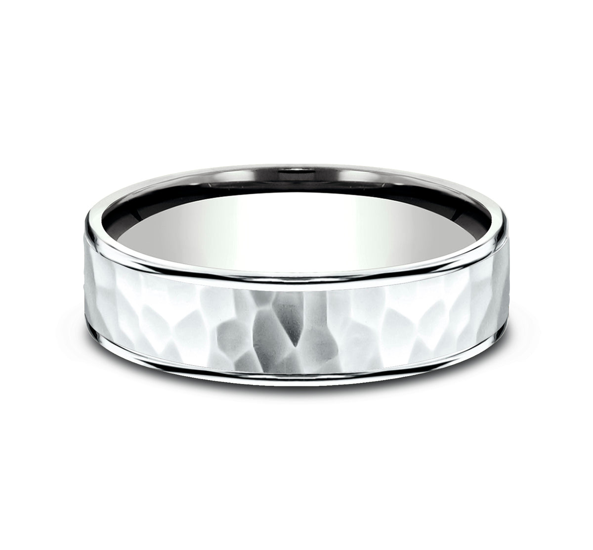 THE SLATER 6.5mm 14K White Benchmark men's wedding band