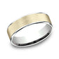 THE SERGEANT 6.5mm 14K White/Yellow Benchmark men's wedding band