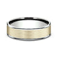 THE SERGEANT 6.5mm 14K White/Yellow Benchmark men's wedding band