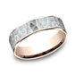 THE MAX 6.5mm 14K Rose/White Benchmark men's wedding band
