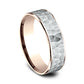 THE MAX 6.5mm 14K Rose/White Benchmark men's wedding band
