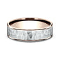 THE MAX 6.5mm 14K Rose/White Benchmark men's wedding band