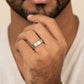 THE MAX 6.5mm 14K Rose/White Benchmark men's wedding band