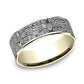 THE BASKET WEAVE 7.5mm 14K Yellow/Tantalum Dark Benchmark men's wedding band