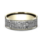 THE BASKET WEAVE 7.5mm 14K Yellow/Tantalum Dark Benchmark men's wedding band