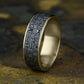 THE BASKET WEAVE 7.5mm 14K Yellow/Tantalum Dark Benchmark men's wedding band