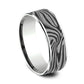 THE LAVA LAMP 7.5mm 14K White/Tantalum Grey Benchmark men's wedding band