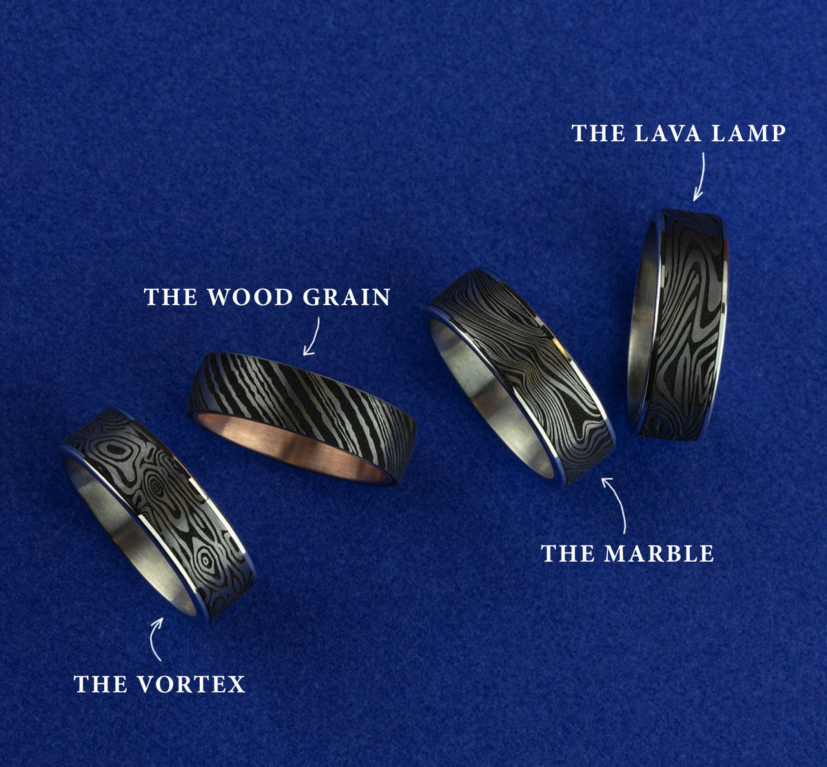 THE VORTEX 7.5mm 14K White/Tantalum Grey Benchmark men's wedding band