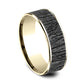 THE HAZEL 7.5mm 14K Yellow/Tantalum Grey Benchmark men's wedding band