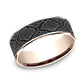 THE DIAMONDBACK 7.5mm 14K Rose/Tantalum Grey Benchmark men's wedding band