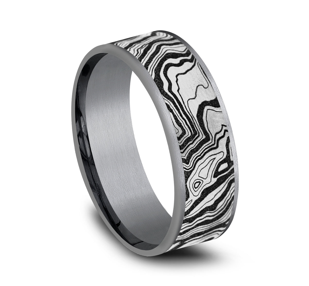 THE EXPLORER 7.5mm Tantalum Grey/Grey-Black Titanium Benchmark men's wedding band