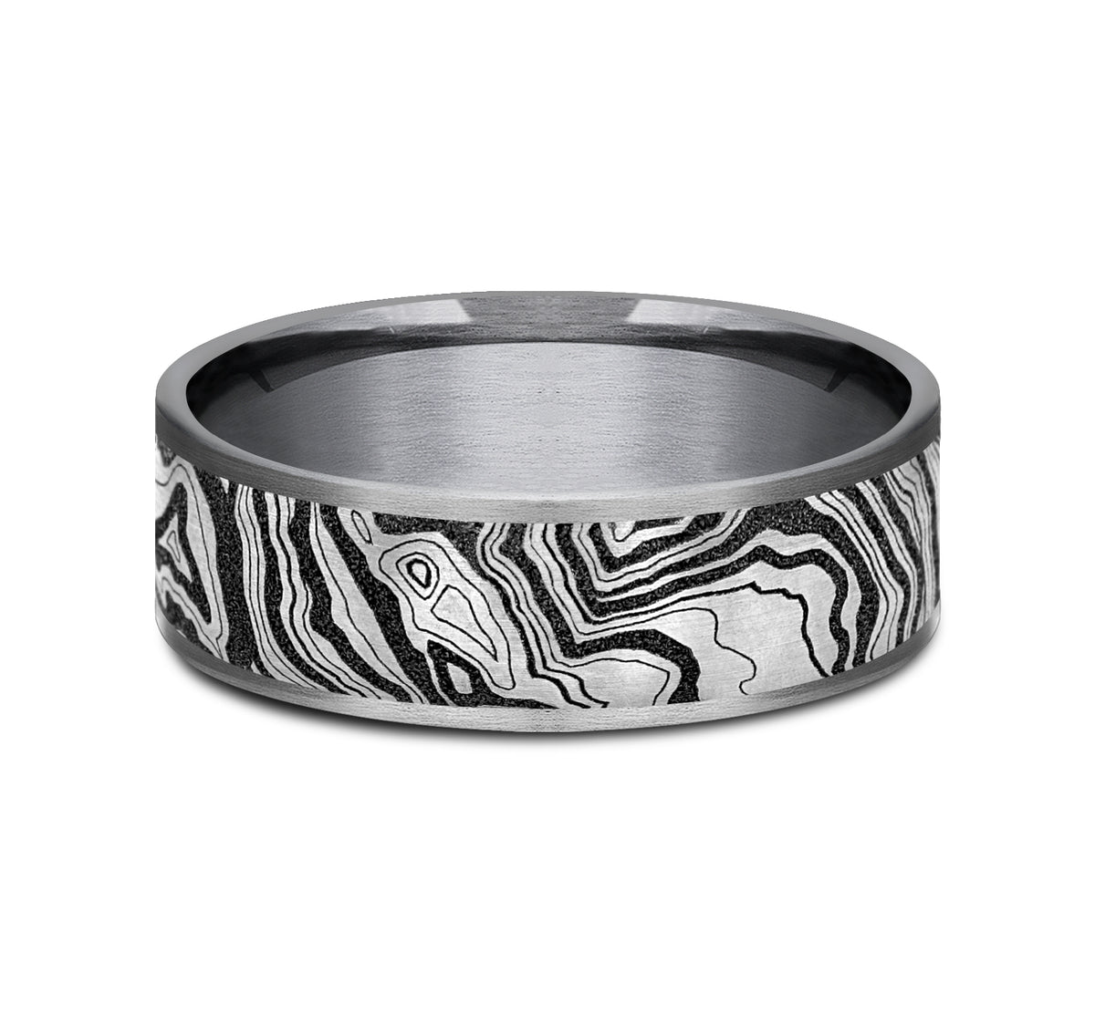 THE EXPLORER 7.5mm Tantalum Grey/Grey-Black Titanium Benchmark men's wedding band