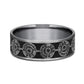 THE 9MM 7.5mm Tantalum Grey/Grey-Black Titanium Benchmark men's wedding band