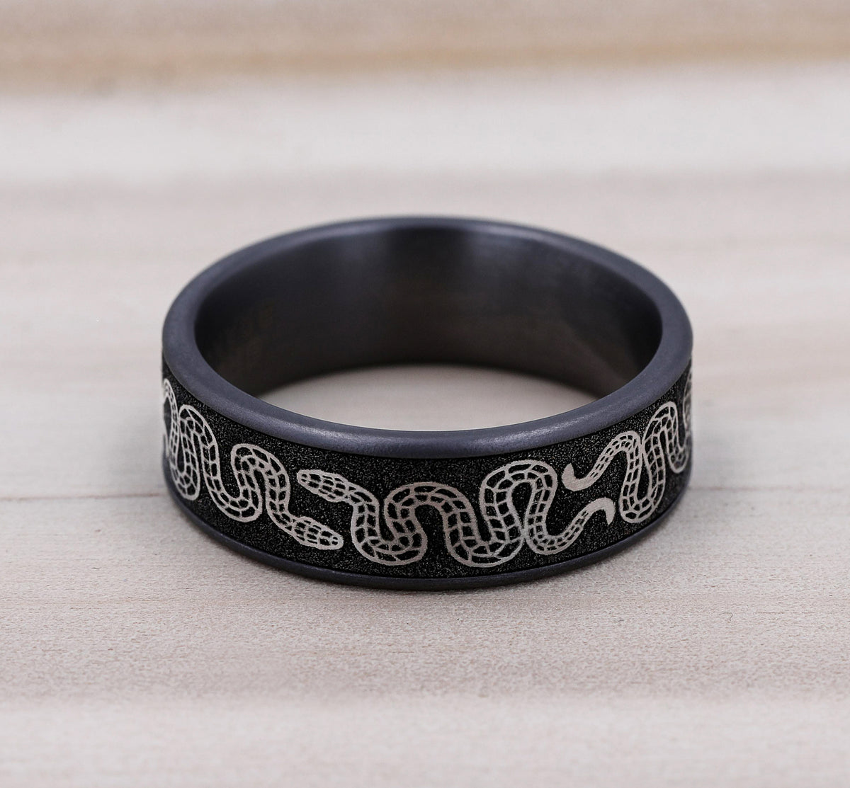 THE SIDEWINDER 7.5mm Tantalum Grey/Grey-Black Titanium Benchmark men's wedding band