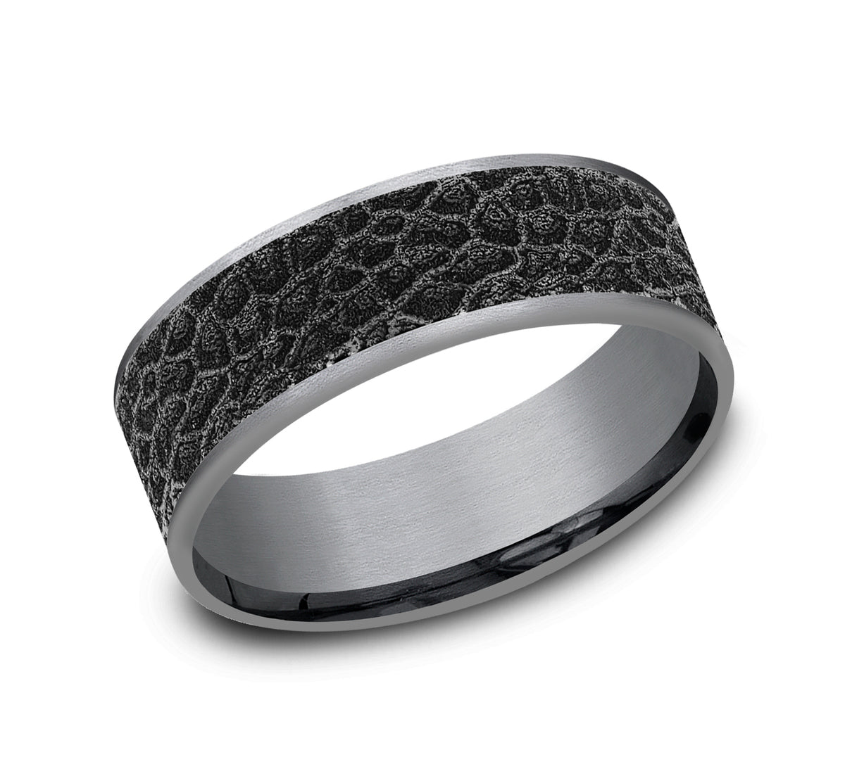 THE CORAL 7.5mm Tantalum Grey/Grey-Black Titanium Benchmark men's wedding band