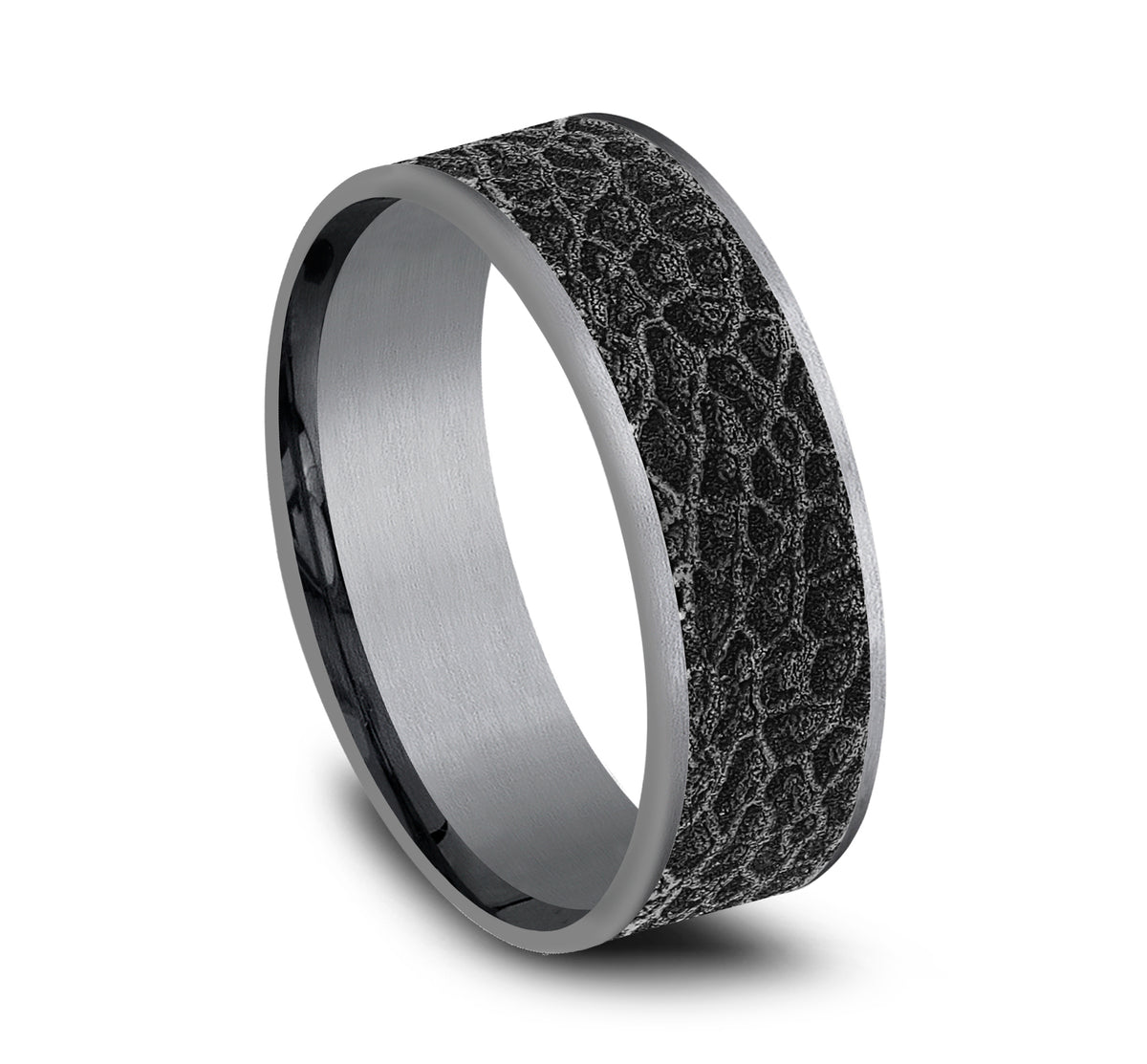 THE CORAL 7.5mm Tantalum Grey/Grey-Black Titanium Benchmark men's wedding band
