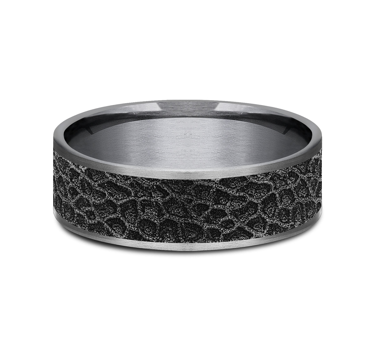 THE CORAL 7.5mm Tantalum Grey/Grey-Black Titanium Benchmark men's wedding band
