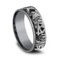 THE OCEAN 7.5mm Tantalum Grey/Grey-Black Titanium Benchmark men's wedding band