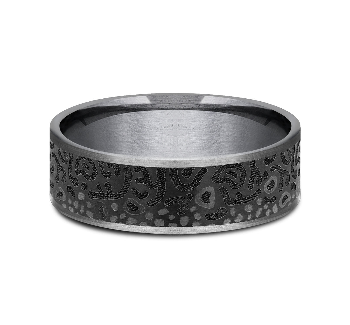 THE BROOK TROUT 7.5mm Tantalum Grey/Grey-Black Titanium Benchmark men's wedding band
