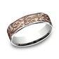 THE PRINCE 6.5mm 14K White/Rose Benchmark men's wedding band