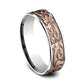 THE PRINCE 6.5mm 14K White/Rose Benchmark men's wedding band