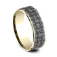 THE PUZZLE 7.5mm 14K Yellow/Tantalum Grey Benchmark men's wedding band
