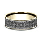 THE PUZZLE 7.5mm 14K Yellow/Tantalum Grey Benchmark men's wedding band