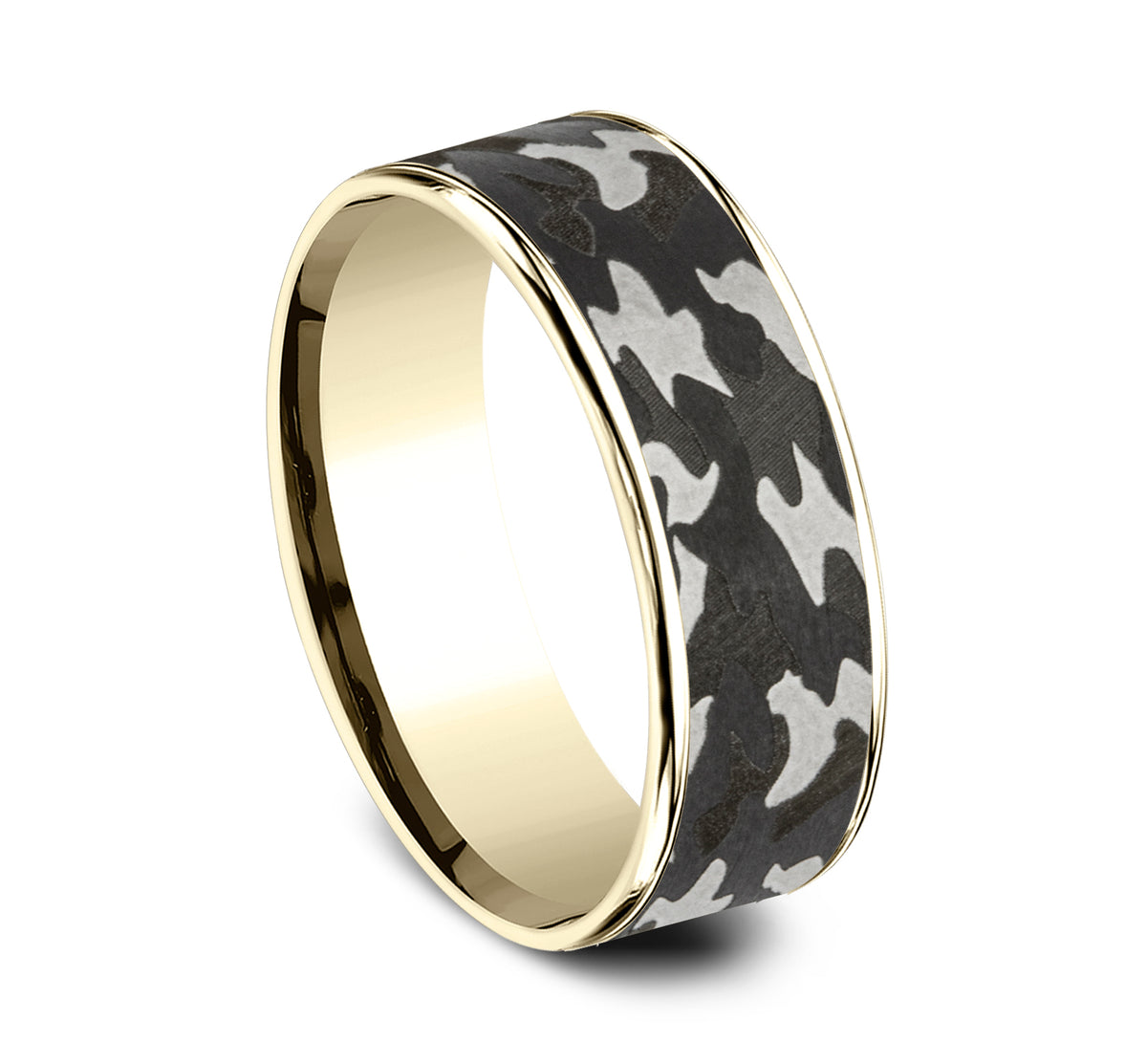THE REBEL 7.5mm 14K Yellow/Tantalum Grey Benchmark men's wedding band