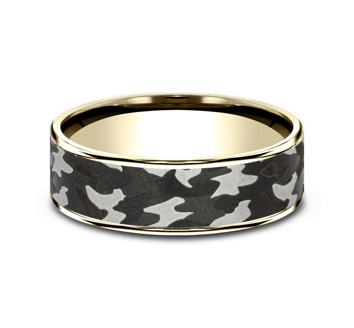 THE REBEL 7.5mm 14K Yellow/Tantalum Grey Benchmark men's wedding band