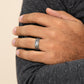 THE EMBASSY 7.5mm 14K White/Tantalum Grey Benchmark men's wedding band