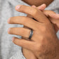 THE DRYAD 7.5mm 14K White/Black Titanium Benchmark men's wedding band