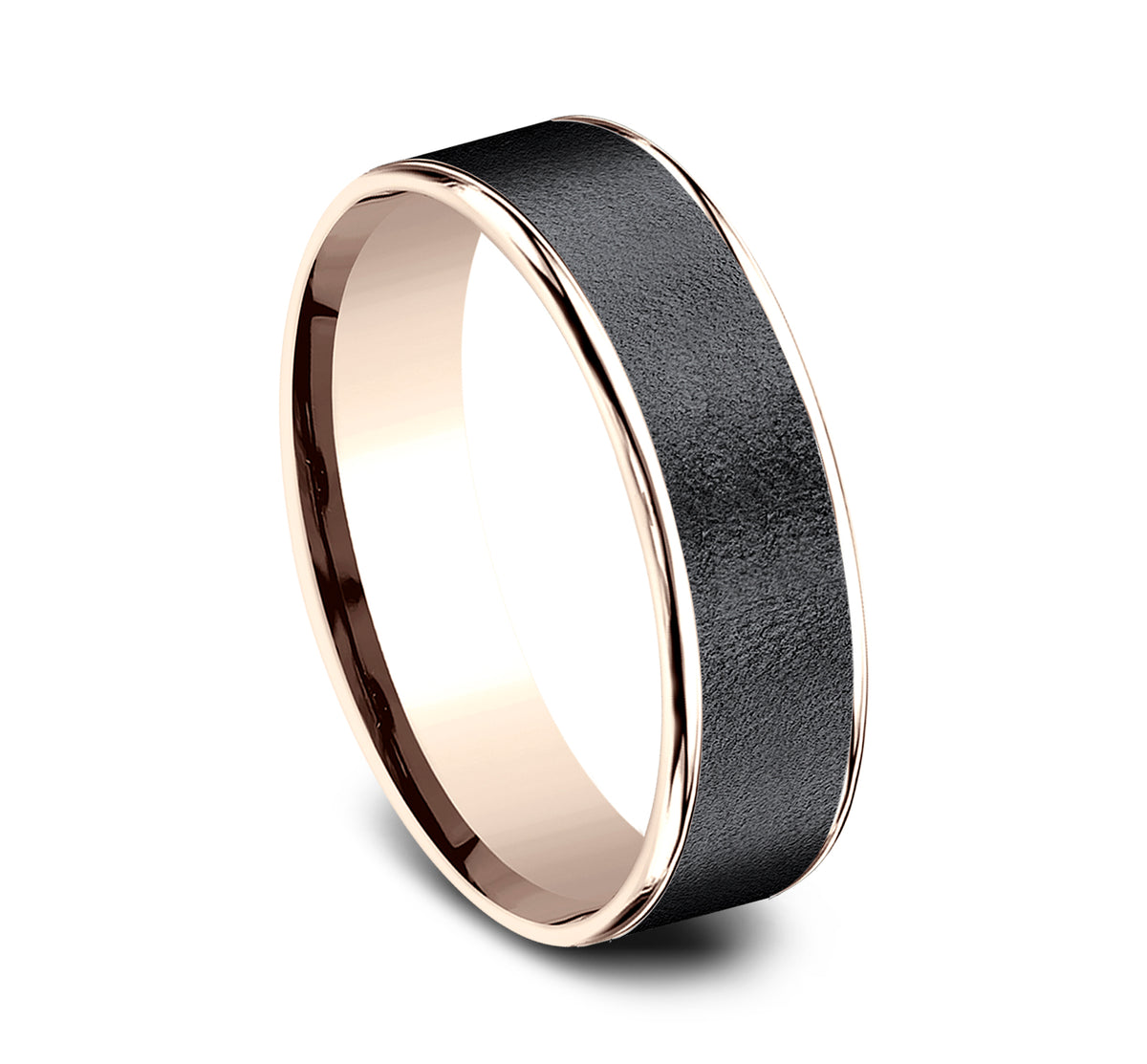 THE SERGEANT 7.5mm 14K Rose/Tantalum Dark Benchmark men's wedding band