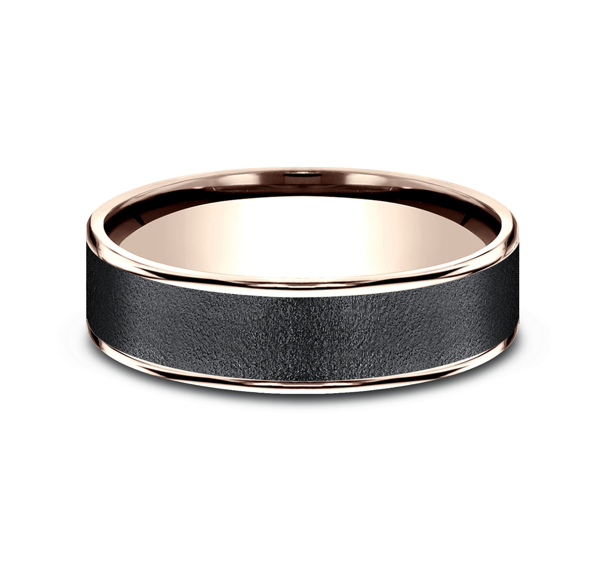 THE SERGEANT 7.5mm 14K Rose/Tantalum Dark Benchmark men's wedding band