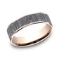 THE LOOM 7.5mm 14K Rose/Tantalum Grey Benchmark men's wedding band